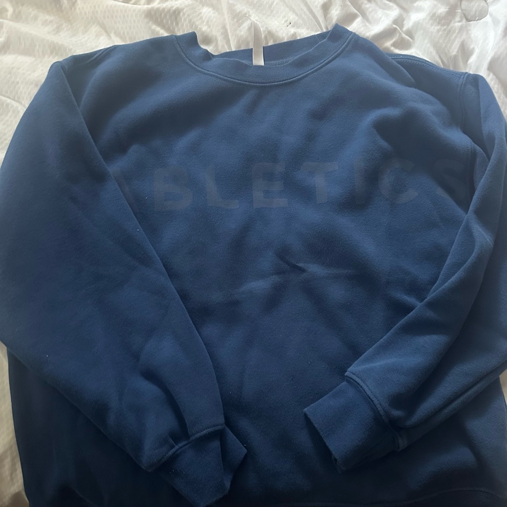 Fabletics Blue Sweatshirt Size Medium - image 1